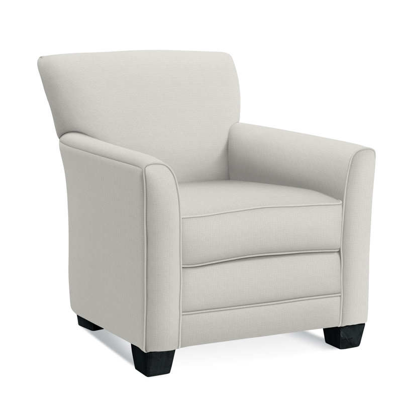 Fauteuil Buckley, Finition noire, Rayures bleues / beiges 0209-61