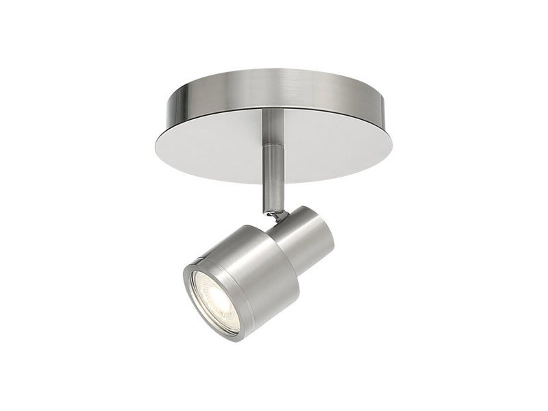 A408FCE77F7C4B87B14A9A0A66CD0CFC Plafonnier orientable à DEL Lincoln, fini acier brossé, Argent / acier inoxydable