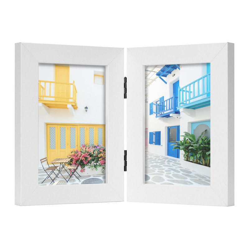 Cadre 3 pièces Ariann, Blanc, 5 po x 7 po