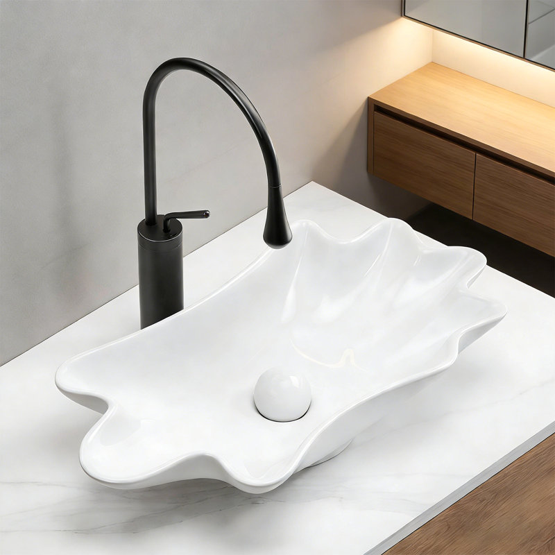 24" Shell Shape Bathroom Vessel Sink