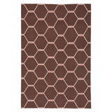 Brown Flatweave Cotton Rug - 3'6" x 5'6"