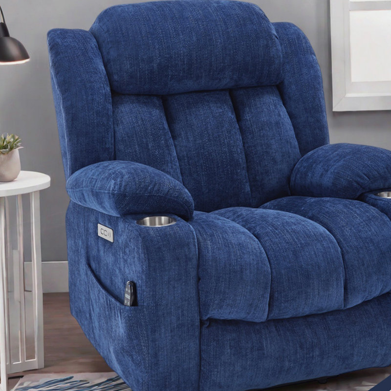 Fauteuil inclinable électrique Chenille, Bleu