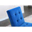 2 chaises de salle à manger modernes avec revêtement en velours et base en acier inoxydable doré, 2 chaises de couleur bleue avec base en acier, à déployer rapidement-1349706183-1349706182