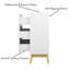 Armoire de rangement blanche à 3 tiroirs de style nordique avec poignées en or rose et base en bois massif, idéale pour le bureau, la chambre d'enfant et la chambre de bébé