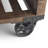 Harding 32"W Solid Mango Wood Industrial Square Coffee Table with Metal Accents, Open Shelf, and Iron Wheels