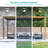 Outdoor Aluminum Pergola with Adjustable Louvered Roof and Solar LED Lights-104701537-104701536