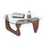 Table basse en verre transparent avec base Novelty-318690561