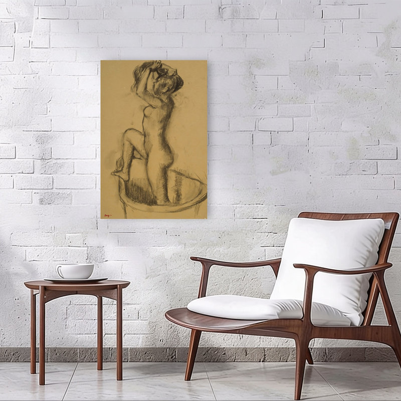 Woman Standing In A Bathtub, C.1890-92 Abstract Contemporary Wall Art Print, 91.44cm H x 60.96cm W