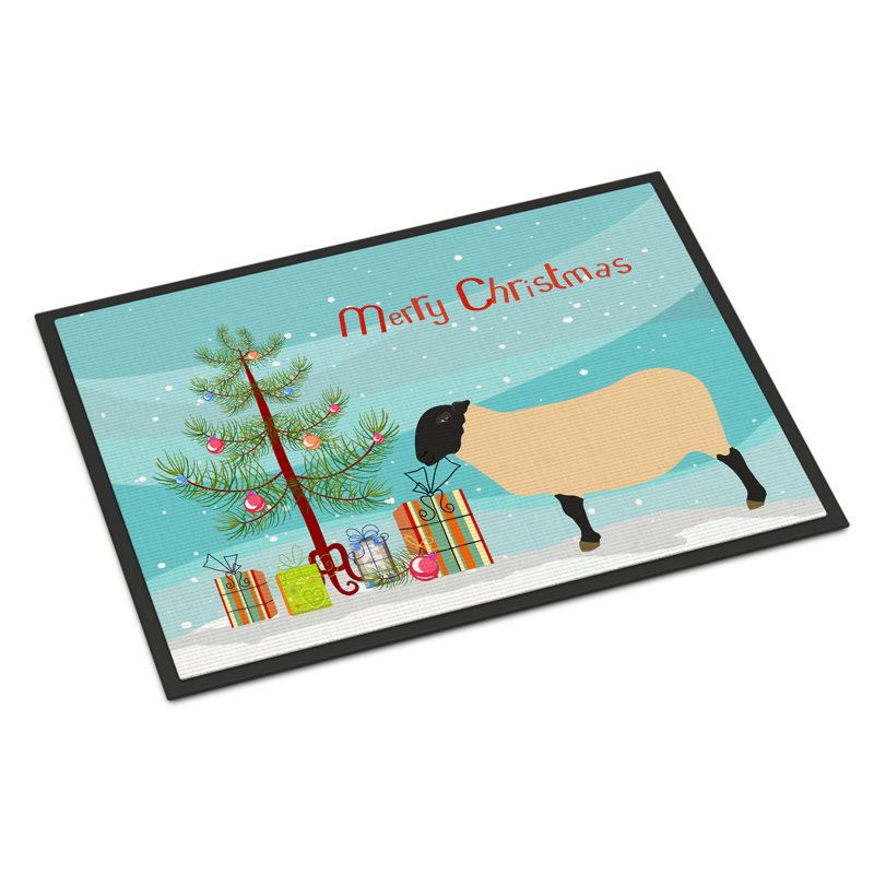 Macy Non-Slip Christmas Outdoor Doormat, Rectangle 2' x 3'