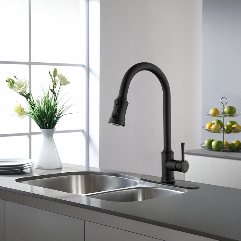 WESTINUS Pull Down Kitchen Faucet, Matte Black