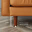 Causeuse coussin orange en cuir véritable-602429765