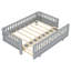 Lit plateforme convertible simple TG avec garde-corps, structure en bois massif extensible à grand lit pour une utilisation polyvalente-912021611-912021606