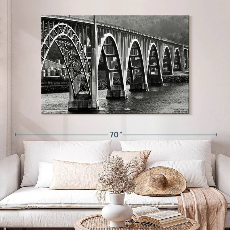 Lilie Oregon Bridge BW, H 34 po x l 51 po
