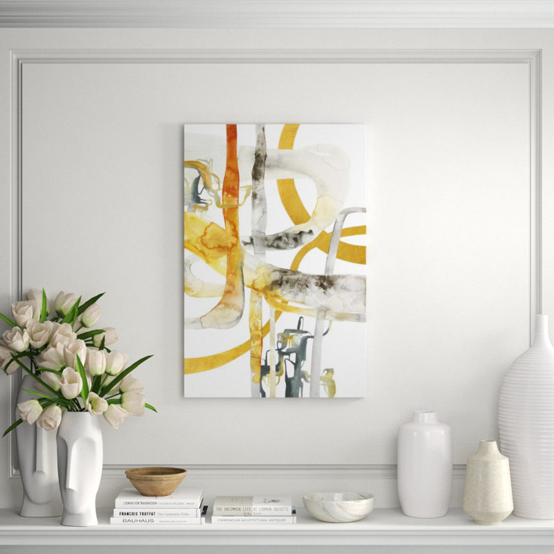 Crossing Encounter I Print by Jean Kenna, Gilded Gold, 45" H x 30" W x 1.5" D