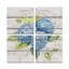 Ensemble de 4 panneaux d'art mural - "Blue Hydrangeas" par Jean Plout, pour un salon, une chambre ou un bureau 