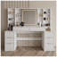 Grand bureau de coiffeuse avec lumières DEL réglables, 8 tiroirs et tablettes ouvertes pour un rangement organisé et des routines de beauté améliorées