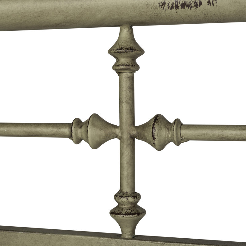 Edmund Open-Frame Metal Headboard, Green, Full/Double