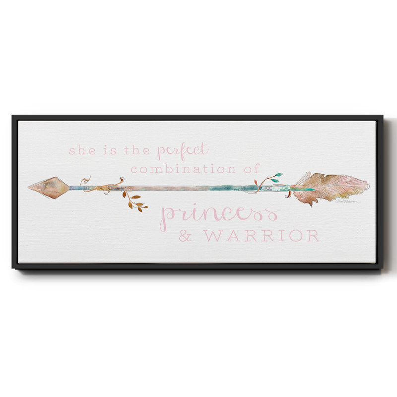 Princess & Warrior- Framed Canvas, 20" H x 50" W