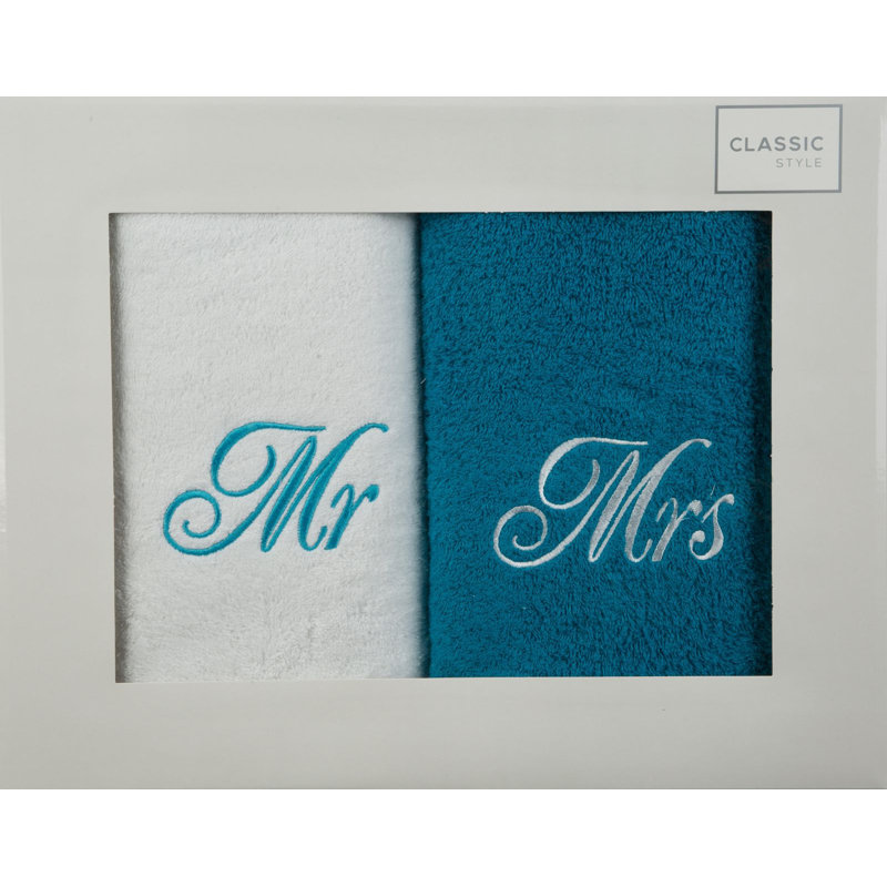 Liebgard Midweight Jacquard Bath Towel, White/Blue/Green