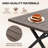 Rectangular Solid Wood Patio Dining Table with Umbrella Hole for 6 Persons