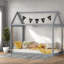 Lits en bois de pin durable, style maison, chambre d'enfant amusante