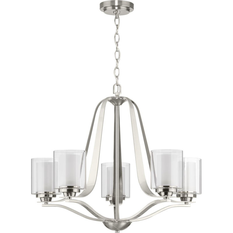 Annon 5 - Light Dimmable Classic / Traditional Chandelier, Brushed Nickel