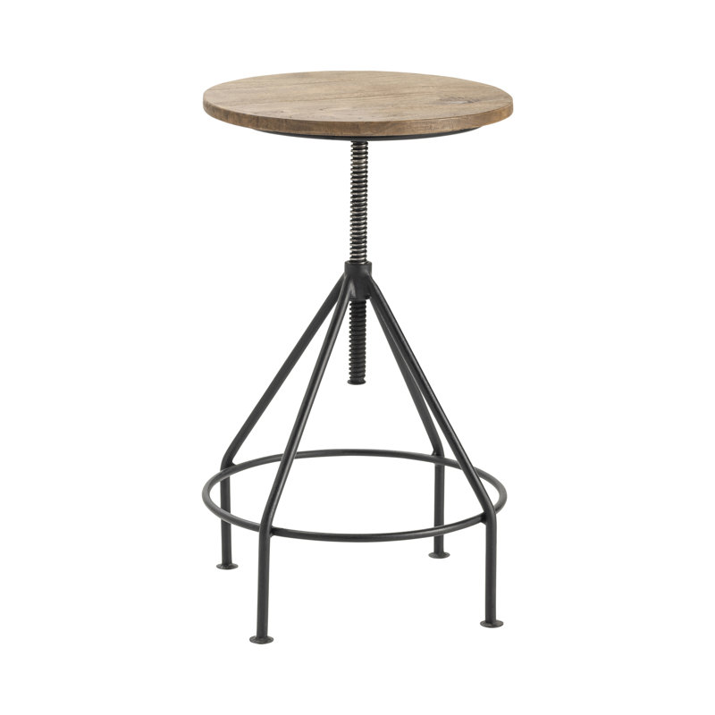 Collinsville Adjustable Height Counter Stool with Metal Frame