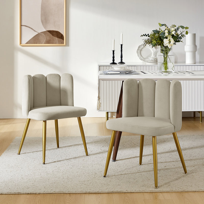 Pieraldo Upholstered Side Chair, Tan