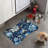 Indigo Blooms - 1 Piece Bone Shape Feeding Mat