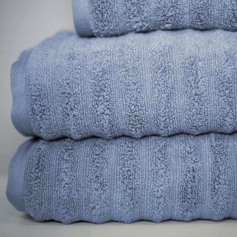 Ensemble de serviettes 6 pièces 100 % coton Spa, Bleu spa