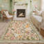 Tapis festonné moderne antidérapant Farmhouse Floral-485207310