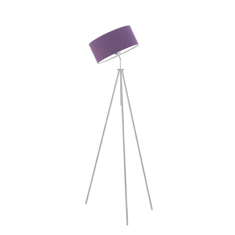 Ariellah 145cm Tripod Floor Lamp, Violet, Silver