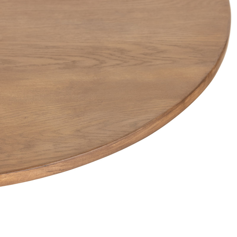 Fay Round Solid Oak Dining Table, 42" H x 32" W x 32" D
