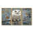 Toile avec cadre flottant or