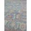 Tapis unique bleu / corail 8 pi x 10 pi New Age