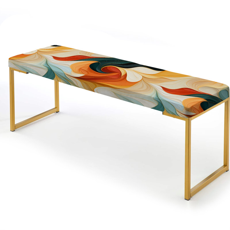 Banc rembourré éclectique doré, Mulder - Eclectic