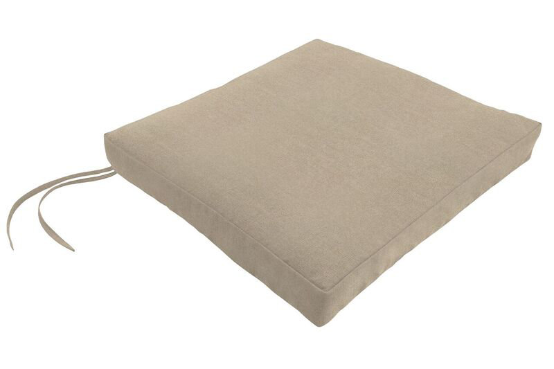 Coussin de chaise en sunbrella, H 2,5 po x l 21 po x P 19 po, Toile Sunbrella® taupe