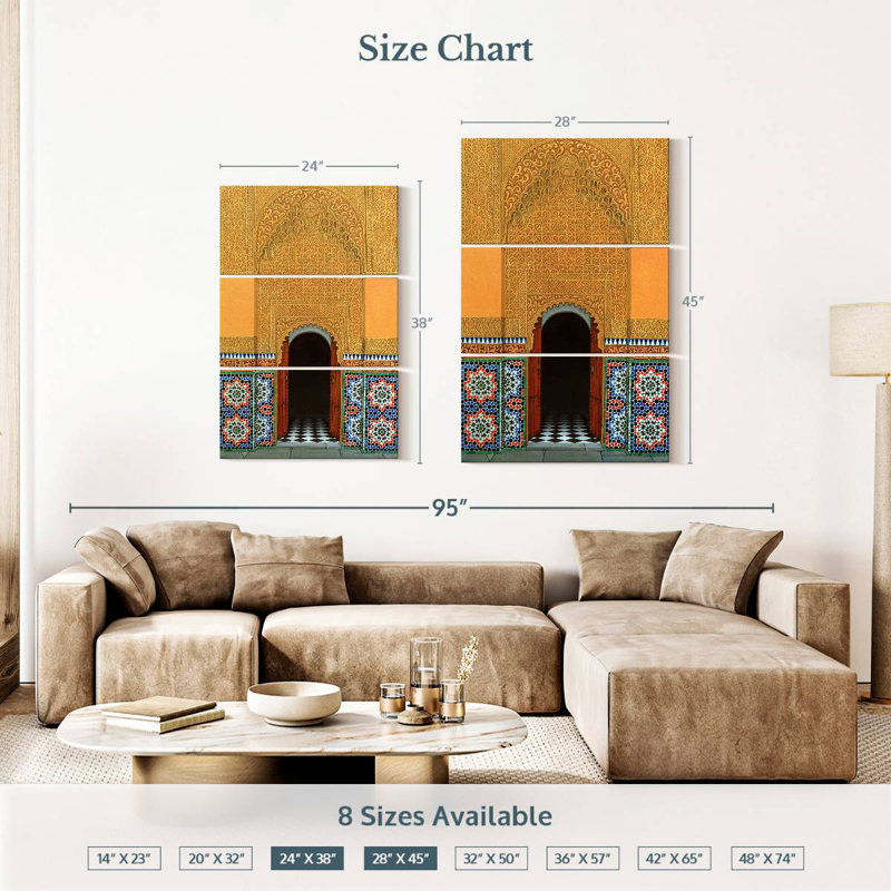 Nicci Door Marrakech, 45" H x 28" W
