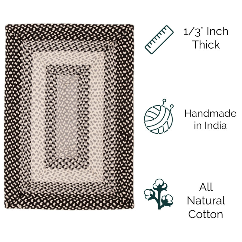 Tapis rectangulaire en coton Champale
