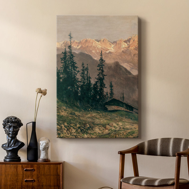 Paysage rétro CCXIV - galerie Cavas sur mesure, H 18 po x l 12 po