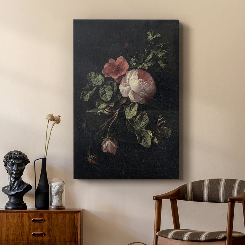 Imprimé floral rétro CCL XXXVI - galerie Cavas sur mesure, H 27 po x l 18 po