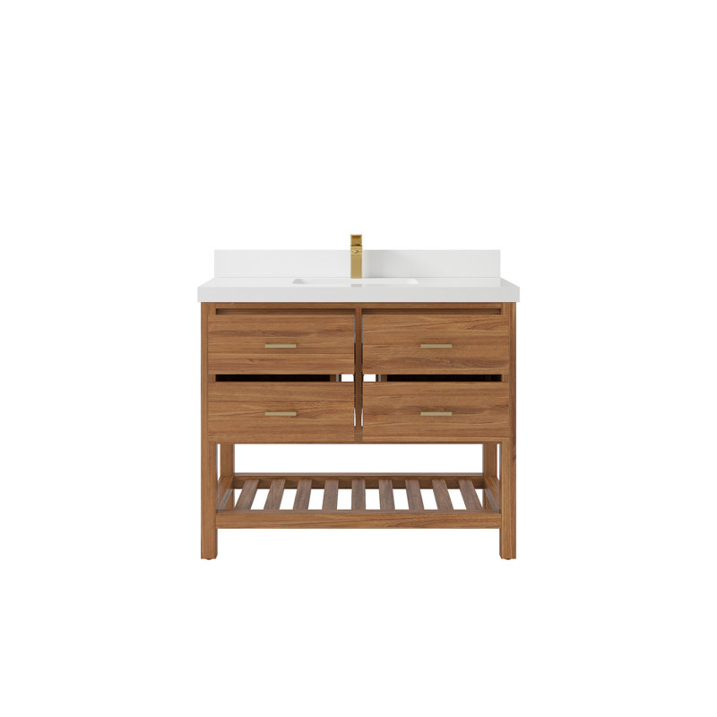 Ensemble de meuble-lavabo simple 42 po Parker, Blanc pur