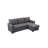Ashlyn 84" Dark Gray Reversible Sleeper Sectional Sofa With Storage Chaise-576104731