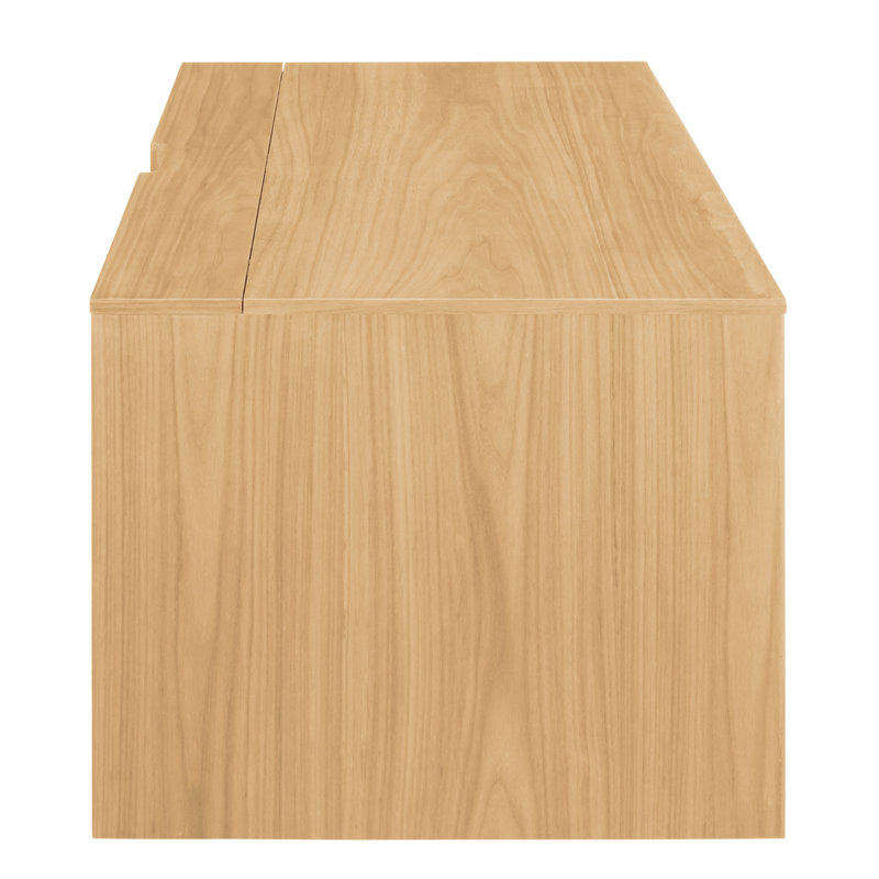 Wonder Wall Floating Desk, White Oak