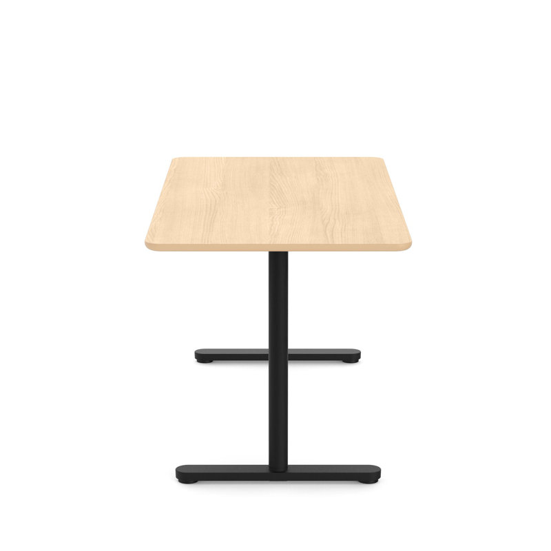 Bureau à hauteur fixe Raise, H 29 po x l 60 po x P 30 po, Naturel/noir