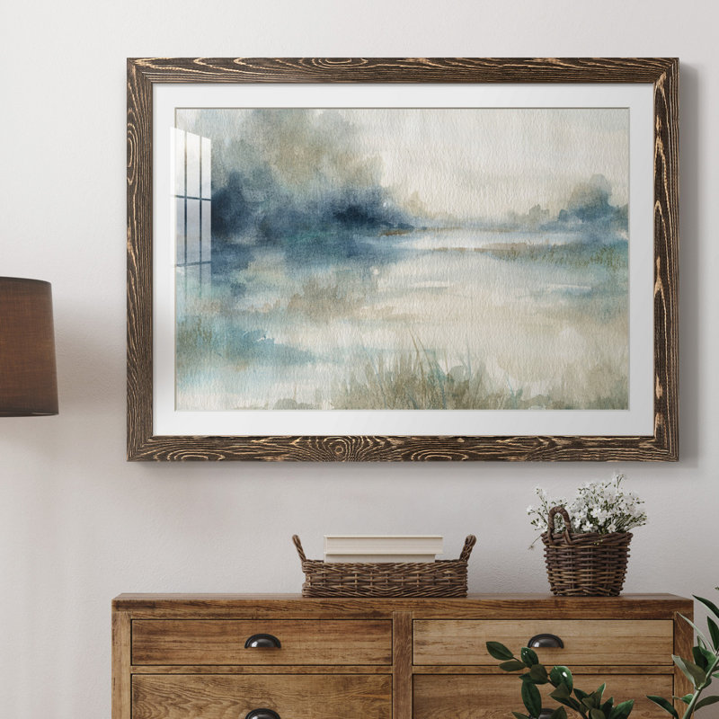 «Still Evening Waters II», reproduction de cadre photo sur papier, Noyer, H 31,5 po x l 23,5 po x P 1,5 po