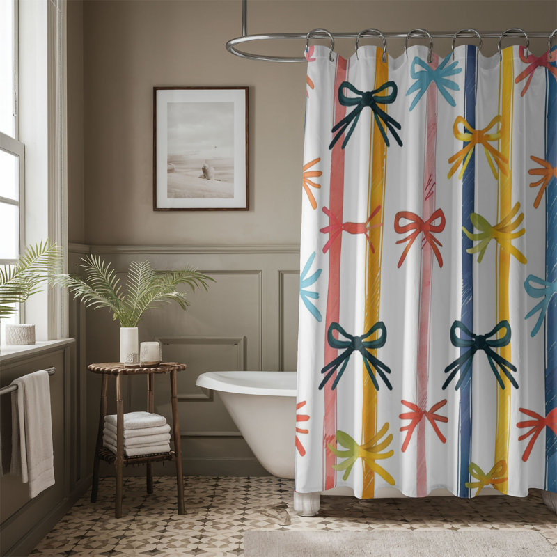 Rideau de douche Vivid Bow - Premium 76, H 74 po x l 71 po
