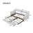 Twin XL to King Size Upholstered Daybed with Two Drawers, Beige