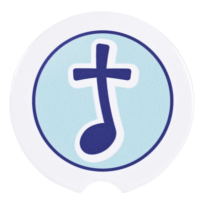Car Coasters - Blue Music Note 2 Pk
