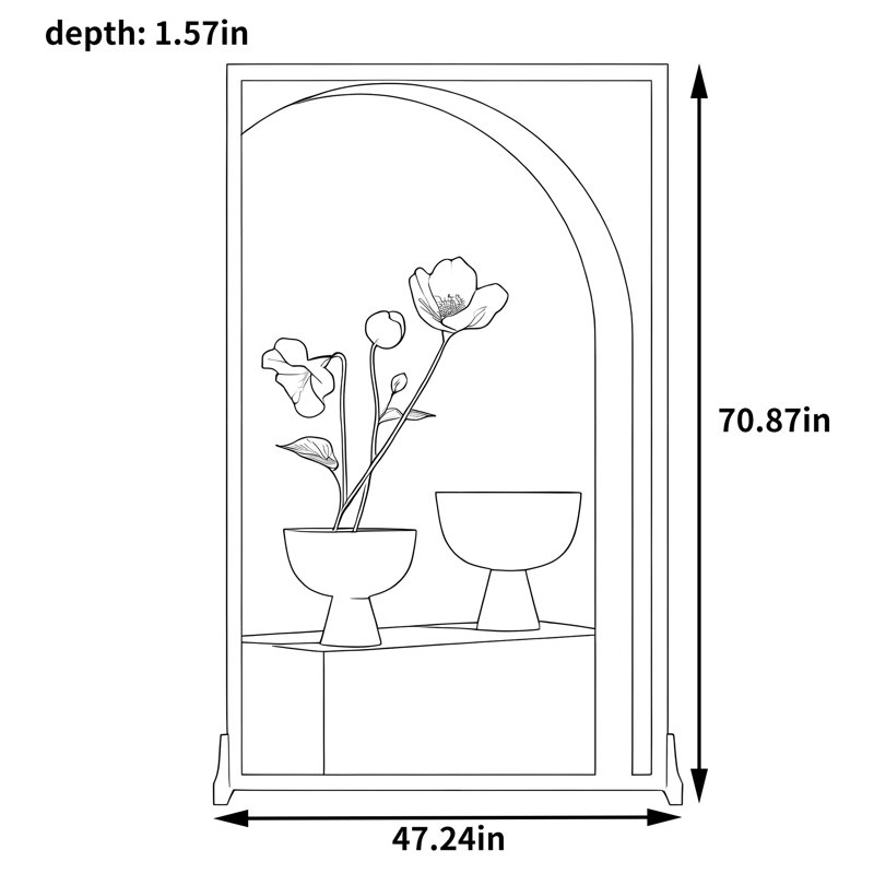 Amini, H 70,87 po x l 47,24 po x P 1,57 po
